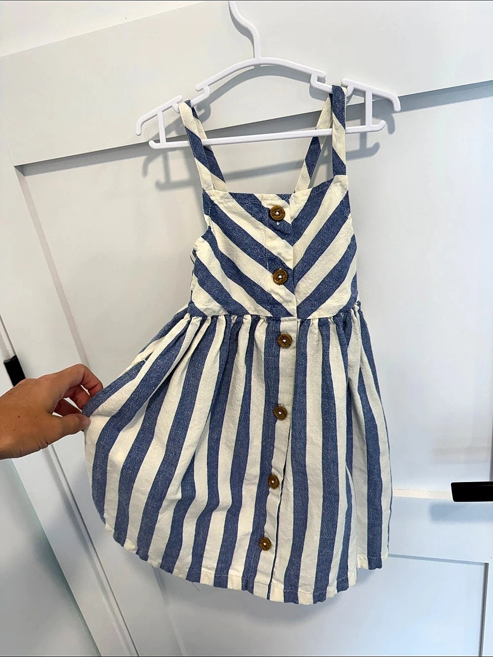 Girls Striped Sundress in Blue & White Like New